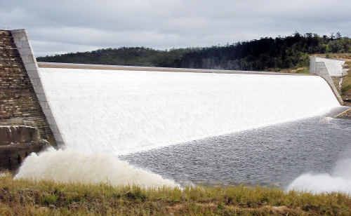 The downpour this week has led to Paradise Dam overflowing. SUBMITTED PHOTO The downpour this week has led to Paradise Dam overflowing. SUBMITTED PHOTO
